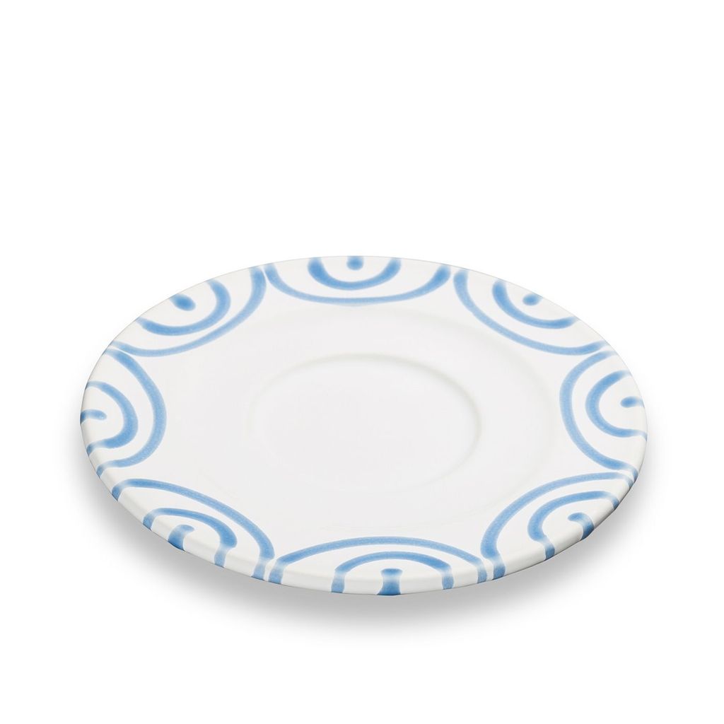 Gmundner Keramik Blaugeflammt Unterteller Cappuccino 14cm