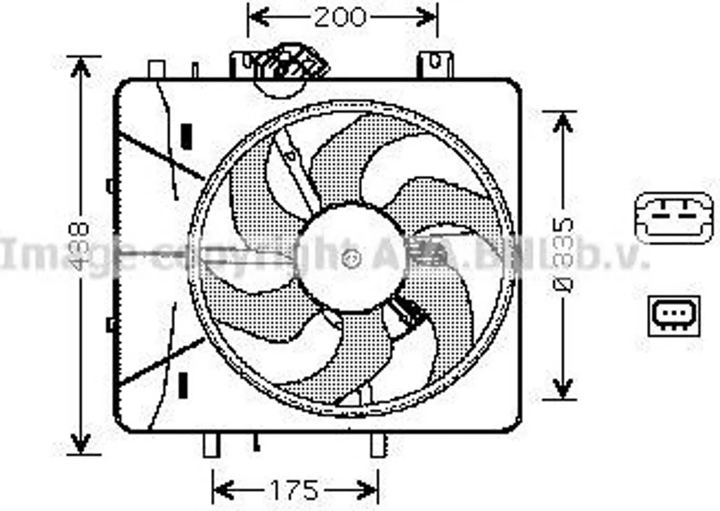 Ventilateur Radiateur C3 et C2 Anti-Surchauffe - Référence OE 1253C6