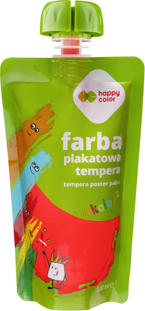 Temperafarbe im Beutel 100 ml Happy Color rot
