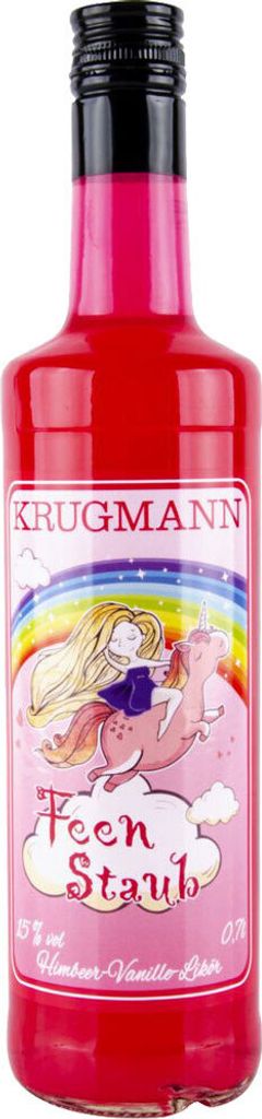 Krugmann Feen Staub Himbeer Vanille Likör 15 % Vol. 0,7 L Produktbild 