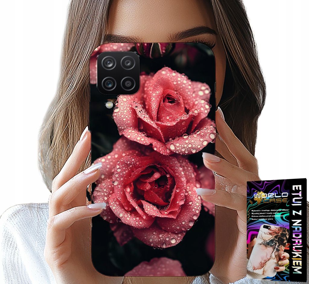 Etui Für Samsung Galaxy A22 5G - Schöne Rosa Rosen, Florale Muster, Etui