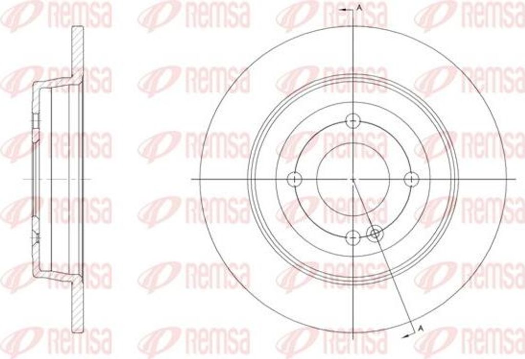 REMSA 61570.00 Bremsscheibe OE 584110U300 kompatibel mit Accent, i20, Rio