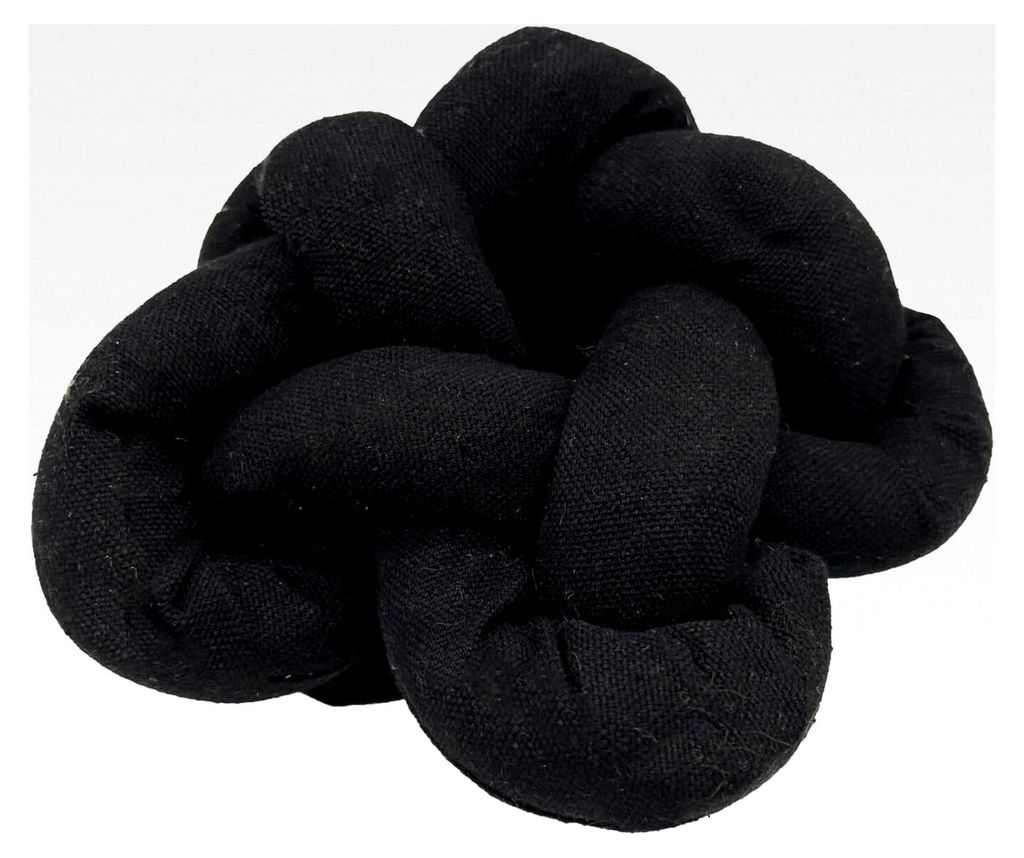 Knotenball aus Canvas für Hunde - Schwarz