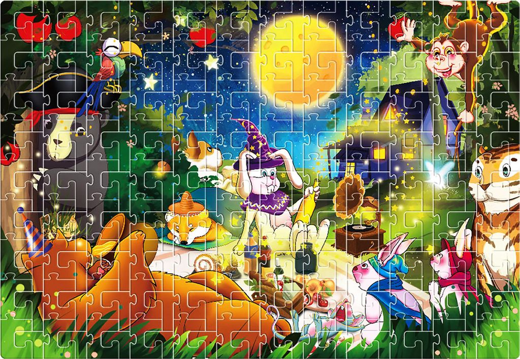 Aga4Kids Kinderpuzzle Tiere im Wald 216 Szt.