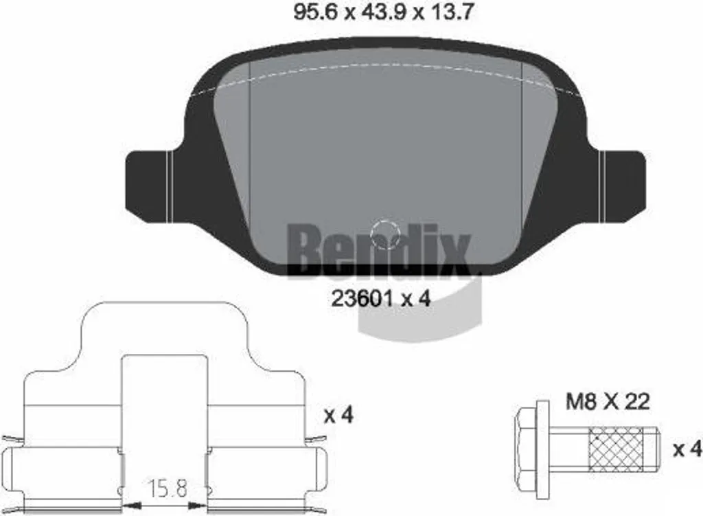 Plaquettes de Frein Avant pour Fiat Panda et Punto - Sécurité BENDIX