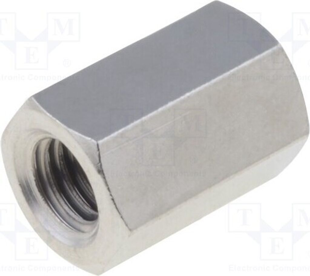 10x Distanzmuffe mit Gewinde 12mm Innengew: M5 sechskant Messing 118X12 Distanzele