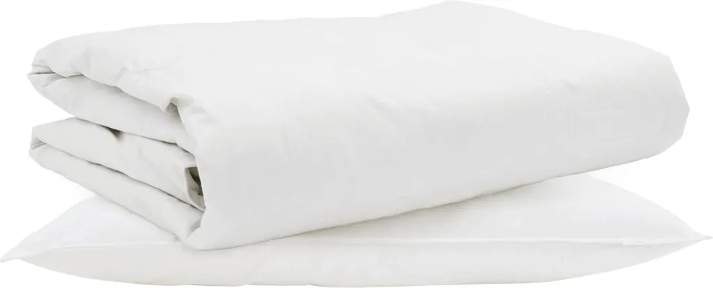 vidaXL Piumino Estivo Bianco con Cuscino - Set 2 Pezzi Traspirante