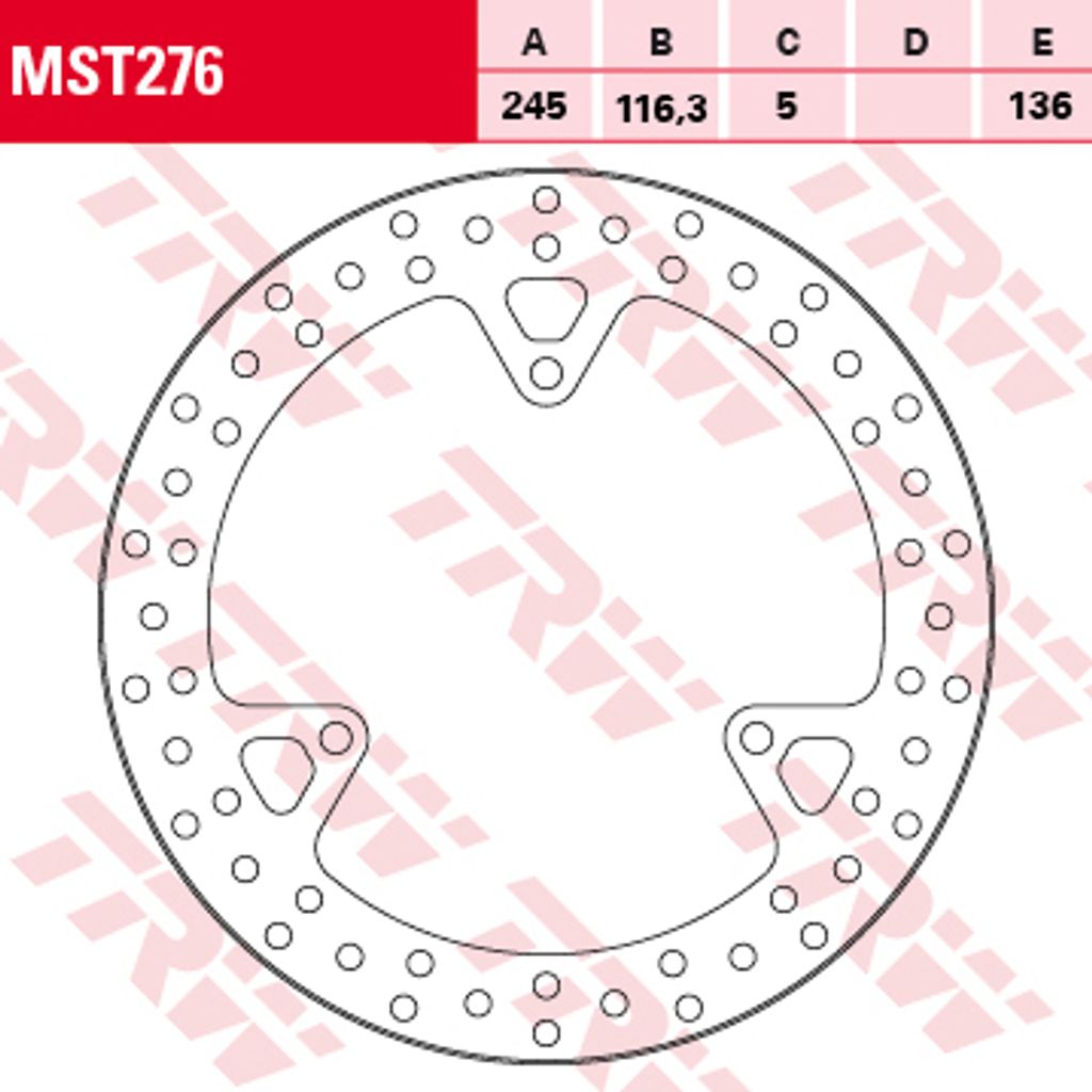 TRW Lucas Bremsscheibe MST276, starr