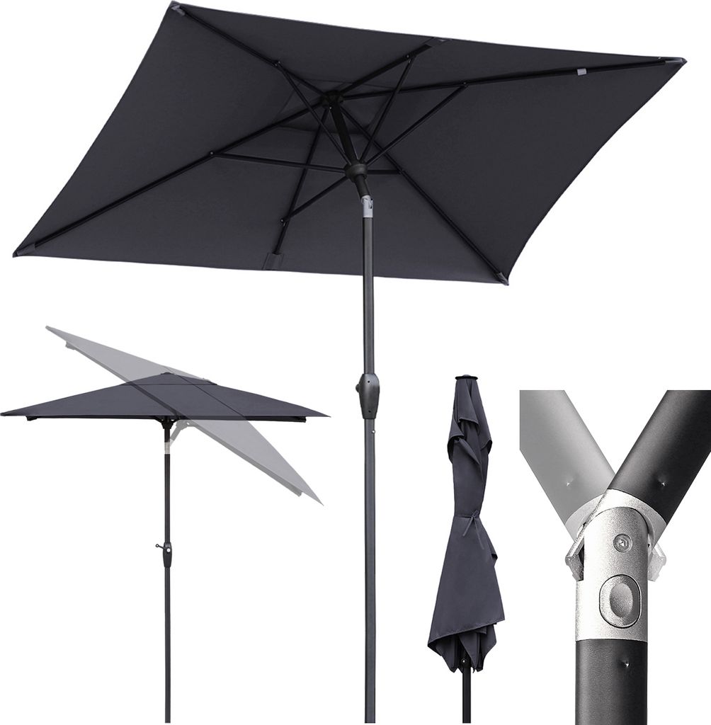 Sekey Sonnenschirm Balkon Gartenschirm Marktschirm  140×210 Produktbild 