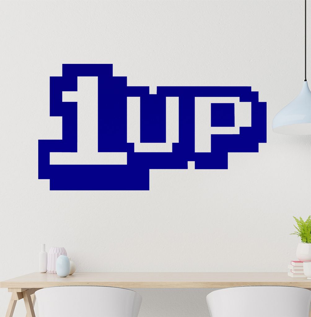 Level Up Wandtattoo in 6 Größen - Wandaufkleber Wall Sticker - Dekoration, Küche, Wohnzimmer, Schlafzimmer, Badezimmer