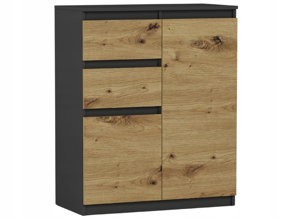 Framire moderní komoda s-2 bílá, antracyt mix artisan Obrázek produktu 