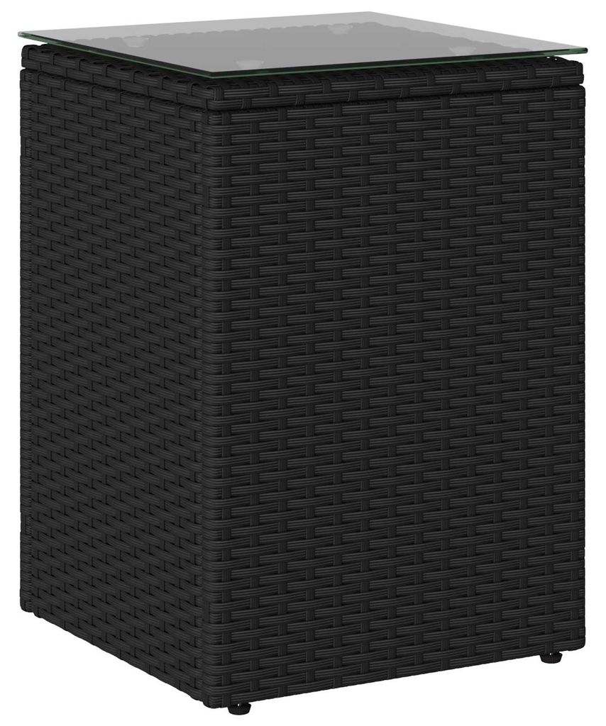 Beistelltisch Schwarz Poly-Rattan