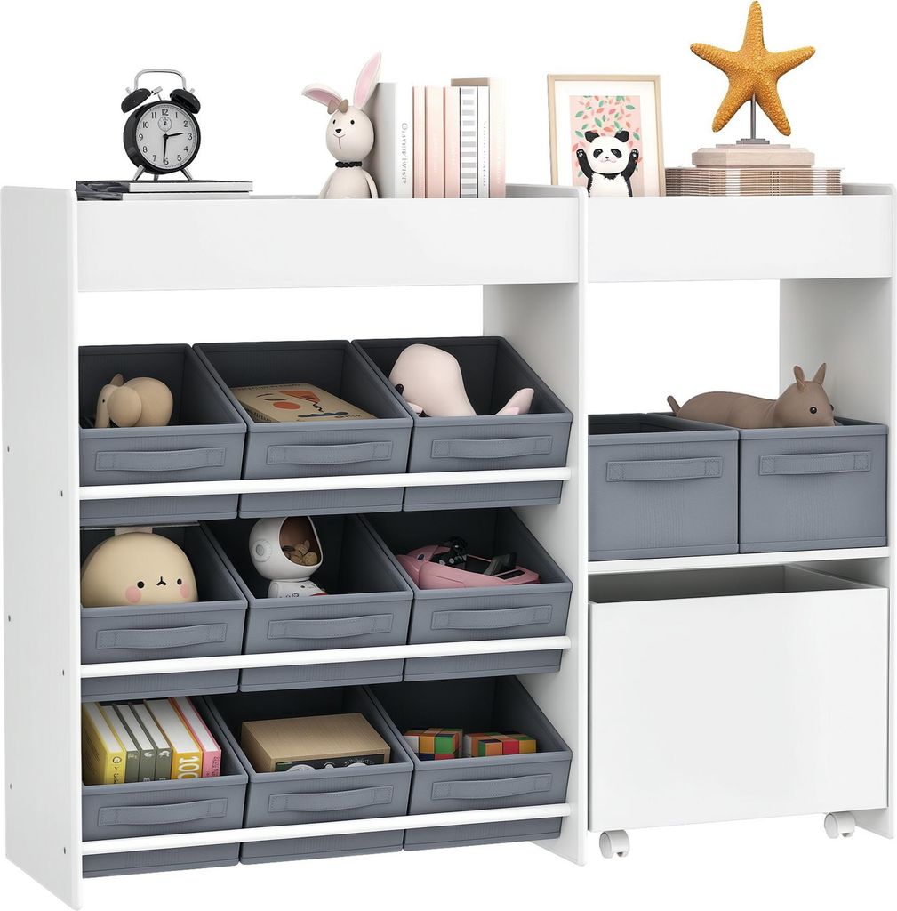 AIYAPLAY Spielzeugschrank für Kinder mit oberen Fächern, 3 Produktbild 