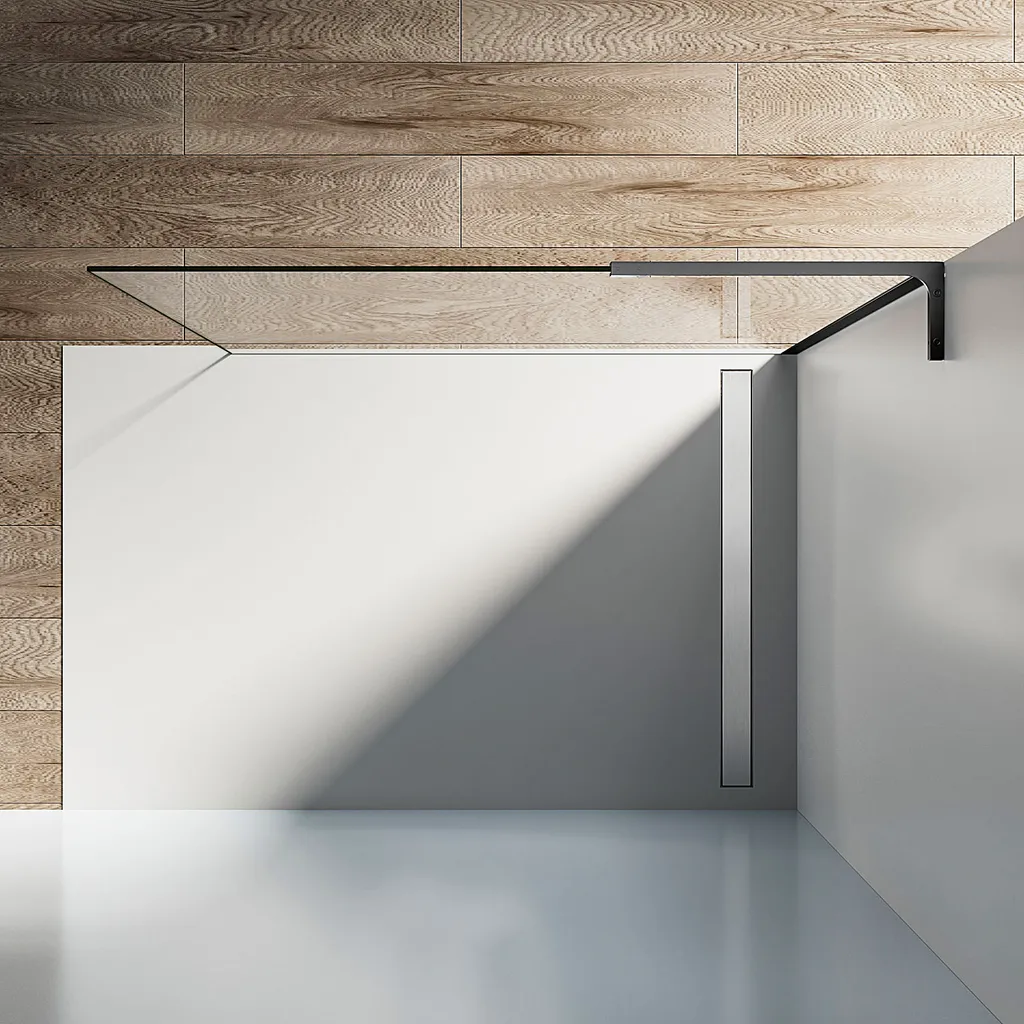 Paroi de Douche Fixe Industrielle 90cm avec Verre Anticalcaire NANO 6mm - 5