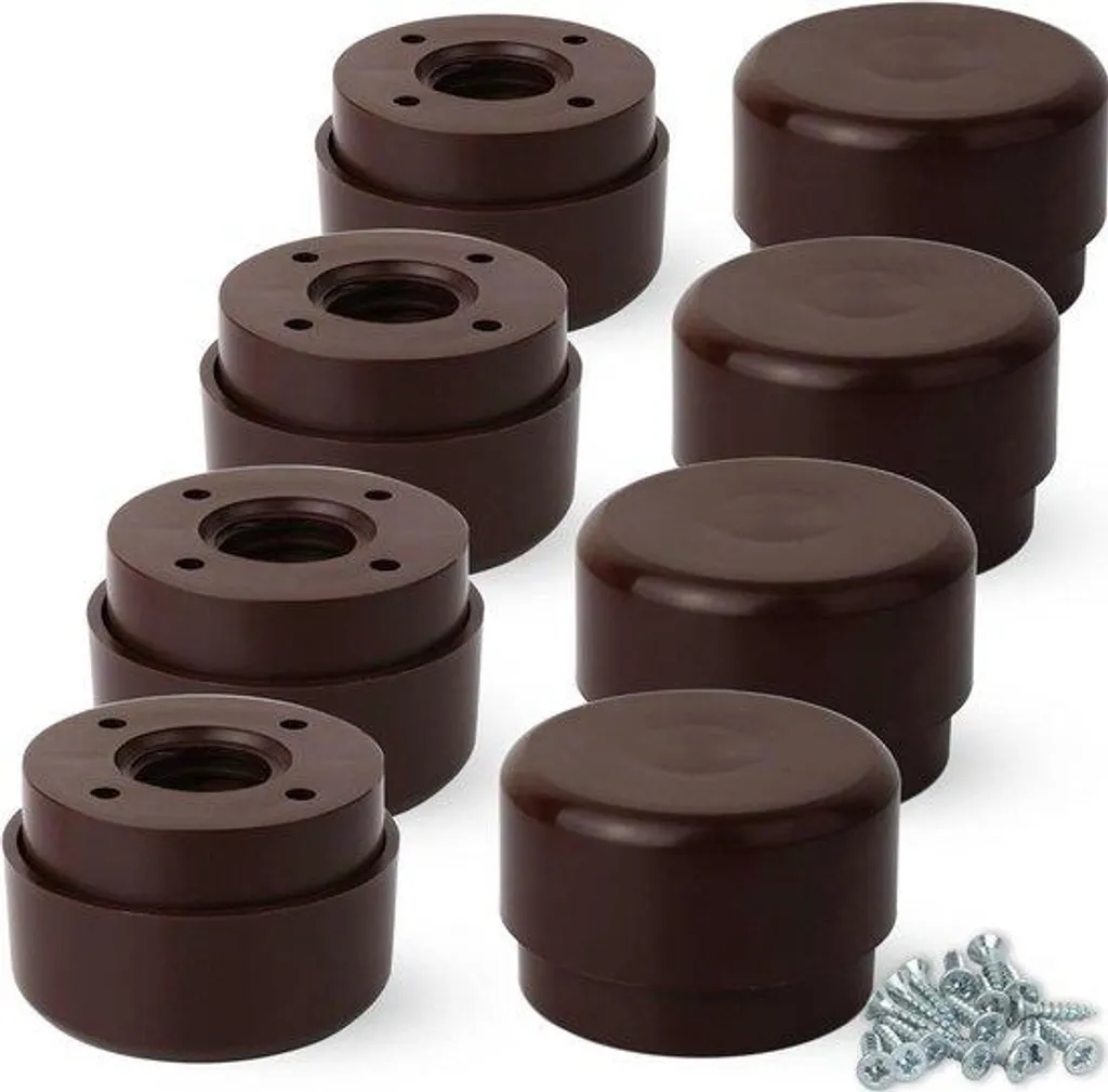 Fini les tables bancales avec ces pieds de meuble réglables Ø 55 mm marron