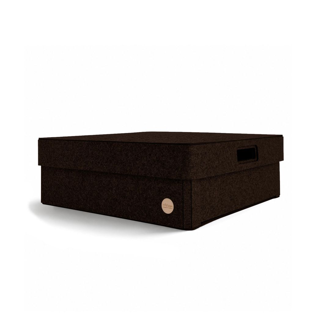 Aufbewahrungsbox CLASSIC Filz 40 x 40 x 14 cm mit Deckel in Produktbild 