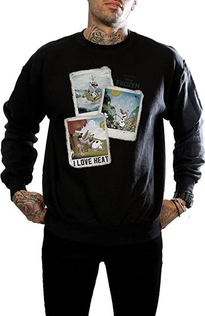 Frozen - Sweatshirt für Herren BI1944 (3XL) (Schwarz)