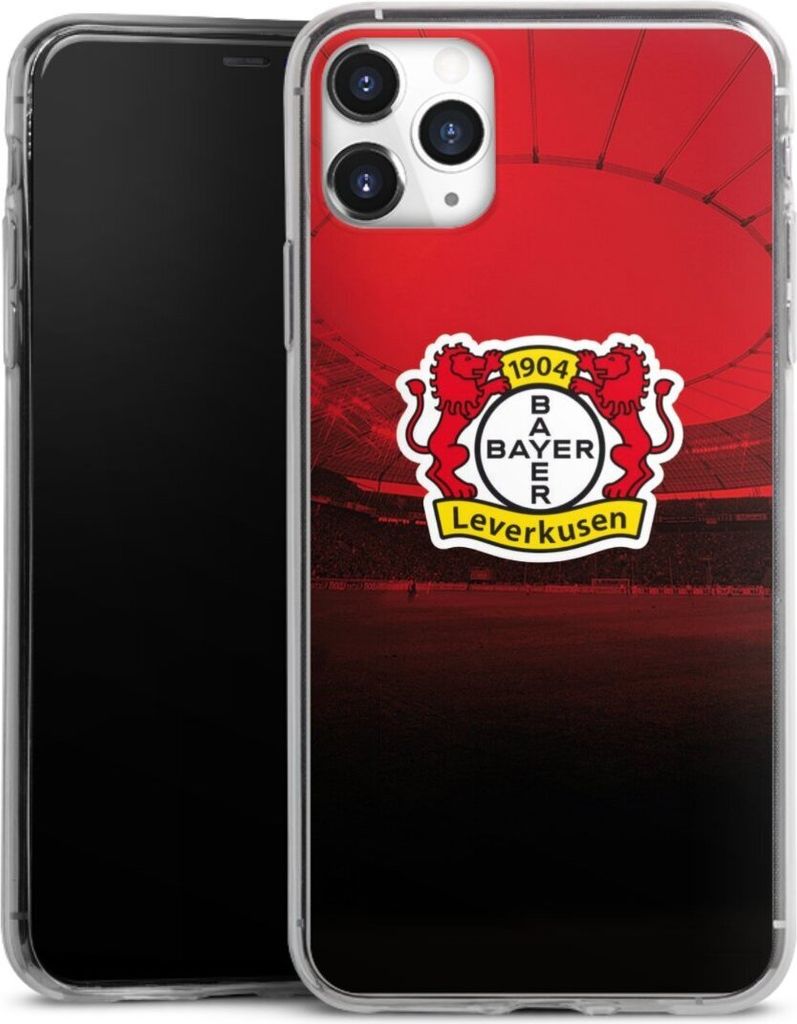 DeinDesign Slim Hülle für Apple iPhone 11 Pro Max Silikon Case Ultra Dünn Handyhülle Bayer 04 Leverkusen Offizielles Lizenzprodukt Stadion
