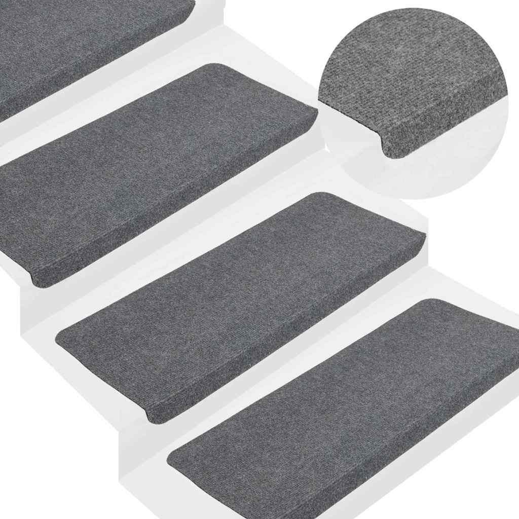 "SALE 2026"Stufenmatten Selbstklebend 30 Stk. Grau 65x24,5x3,5cm NEU618369 - Stufenmatten