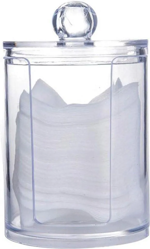 Petite trousse à cosmétiques transparente en acrylique avec couvercle