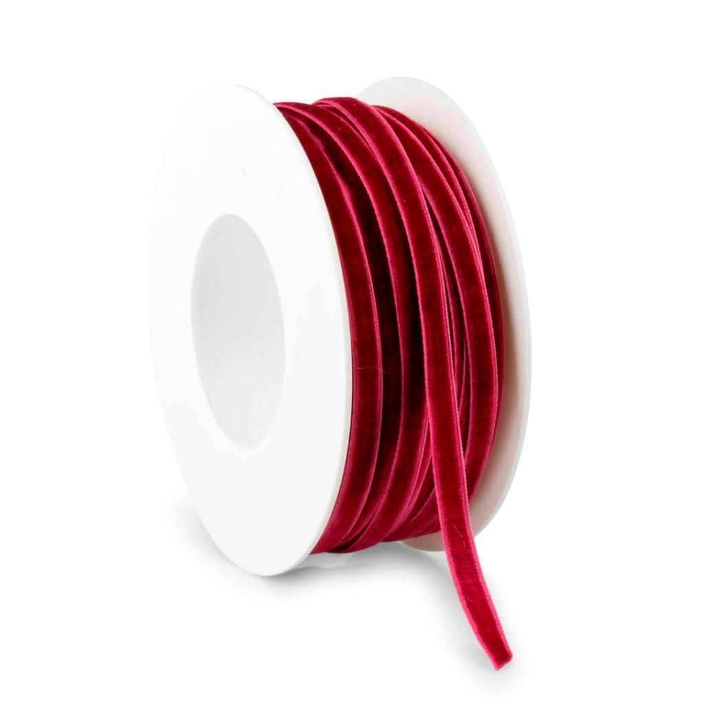 Samtband "Velvet" dunkelpink 18mm 20m 3634-18-20-863