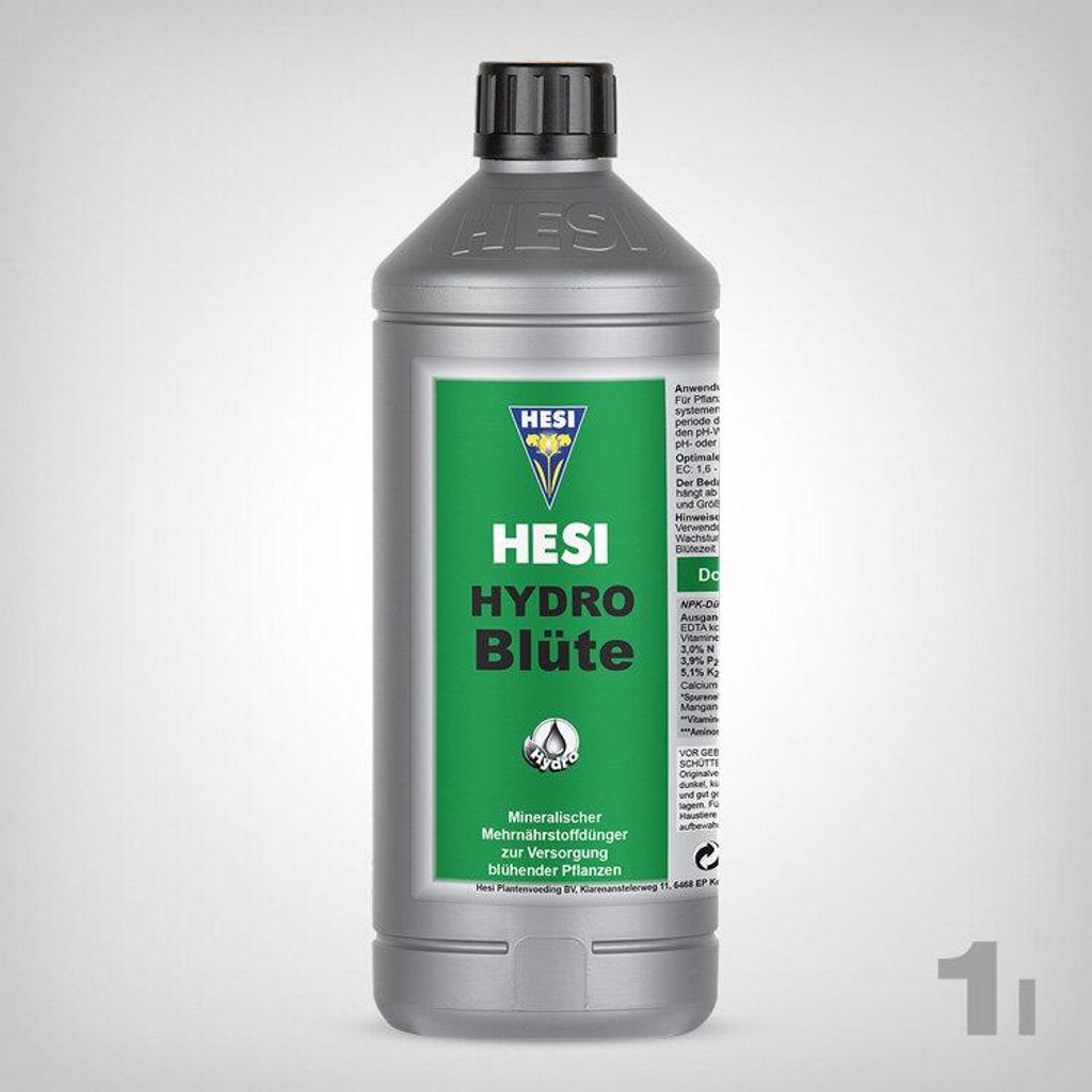 Hesi Hydro Blüte Blütedünger 1L für explosiven Blütenwuchs | N-P-K 3-4-5 für optimale Pflanzenversorgung in Hydrokulturen