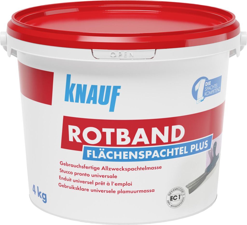 Knauf Rotband Flächenspachtel Plus 4 kg Produktbild 