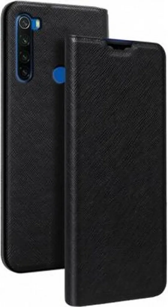 BoxTii Cover per Xiaomi Redmi Note 8T, Custodia in PU Pelle Portafoglio per Xiaomi Redmi Note 8T, Magnetica Cover a Libro con Slot per Schede, Nero