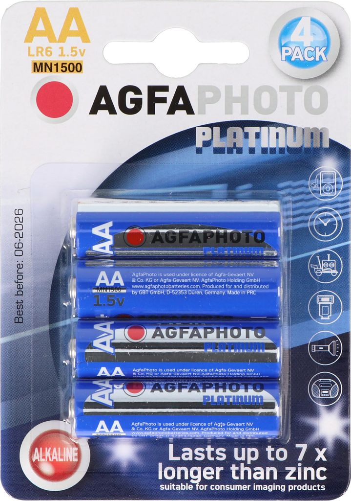 AGFA PHOTO Mignon-Alkaline 4erPack AA LR06 1.5V