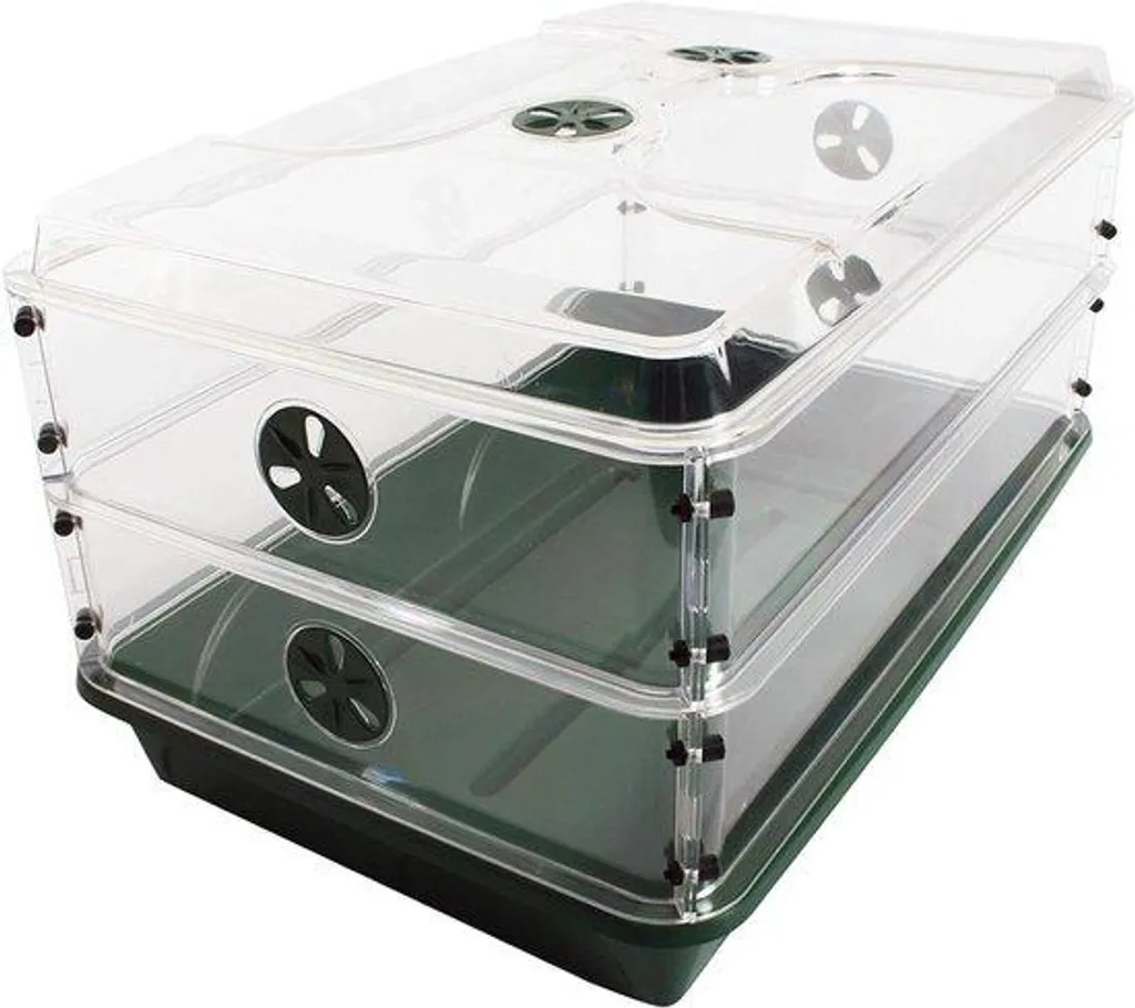 Bac de culture extensible vert 30x30 cm avec double rehausse clipsable
