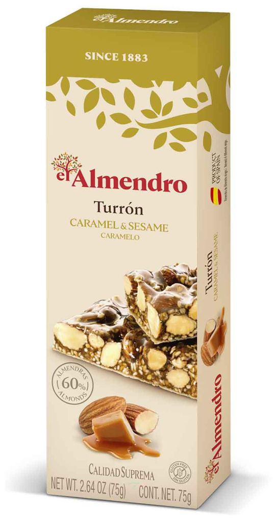 El Almendro Turron Caramel Sésame Amandes de sésame blanc Image du produit 