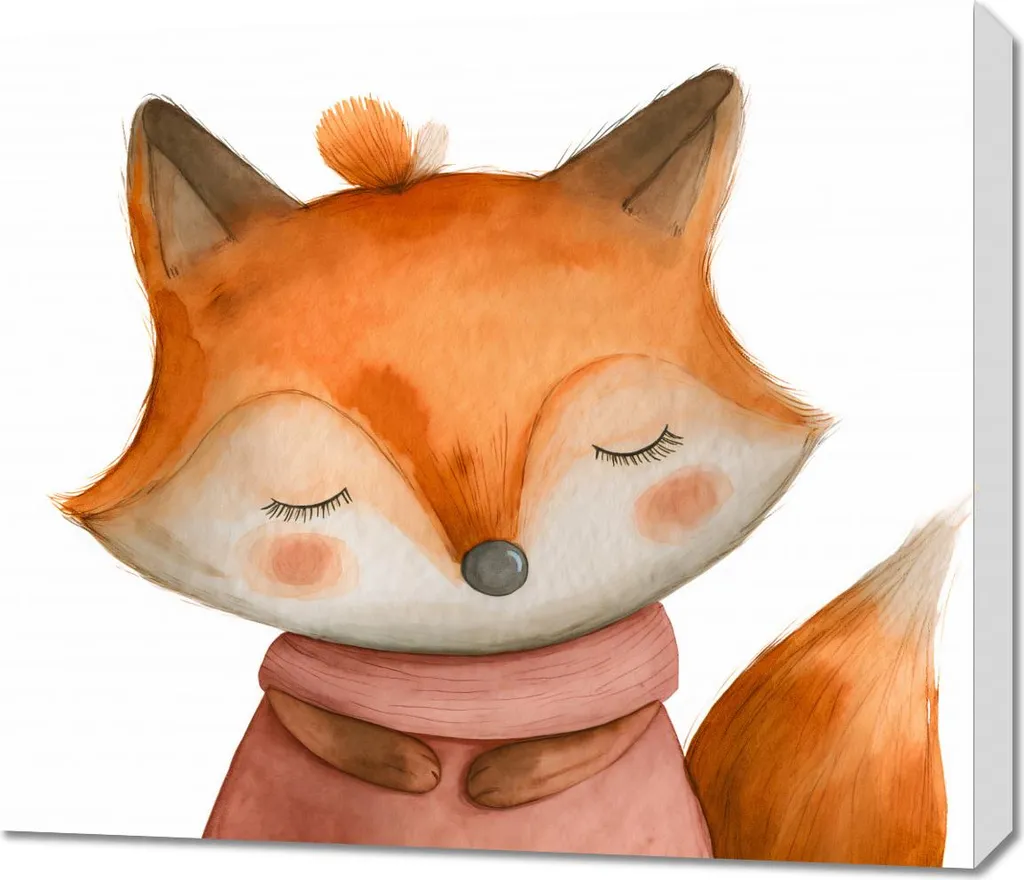 Tableau Renard Charmant 70 x 60 cm - Décoration Murale Animaux Nature