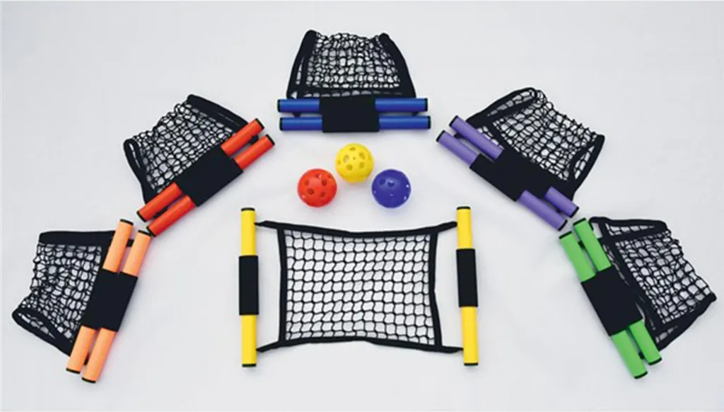 Set de jeu extérieur avec filet pare-balles et balles pour enfants - 6 pcs