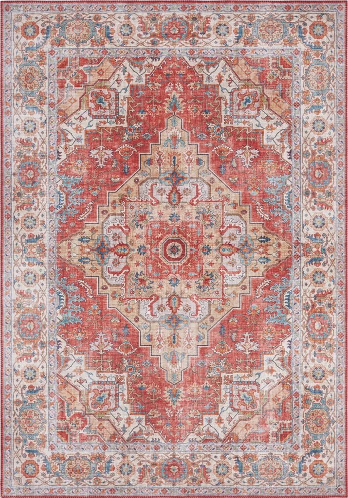 Hanse Home Asmar Tapis à poils courts Sylla rouge brique 120x170 cm