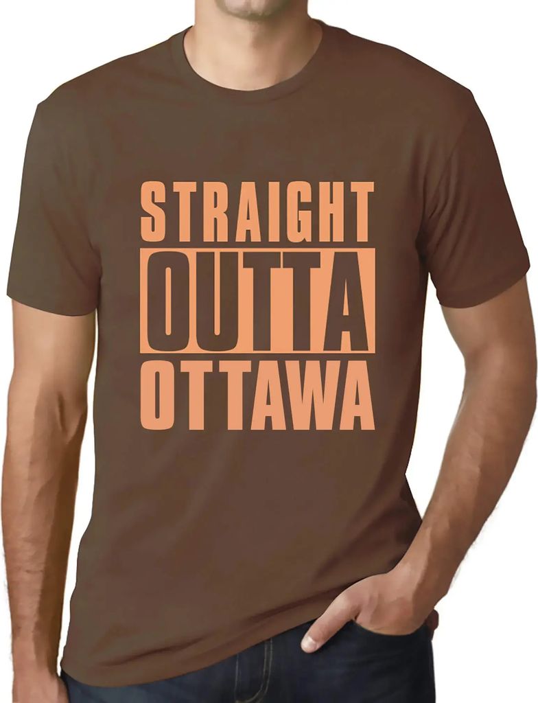 Herren Grafik T-Shirt Direkt aus Ottawa – Straight Outta Ottawa – Öko-Verantwortlich Vintage Jahrgang Kurzarm Lustige Druck Geburtstag Geschen...