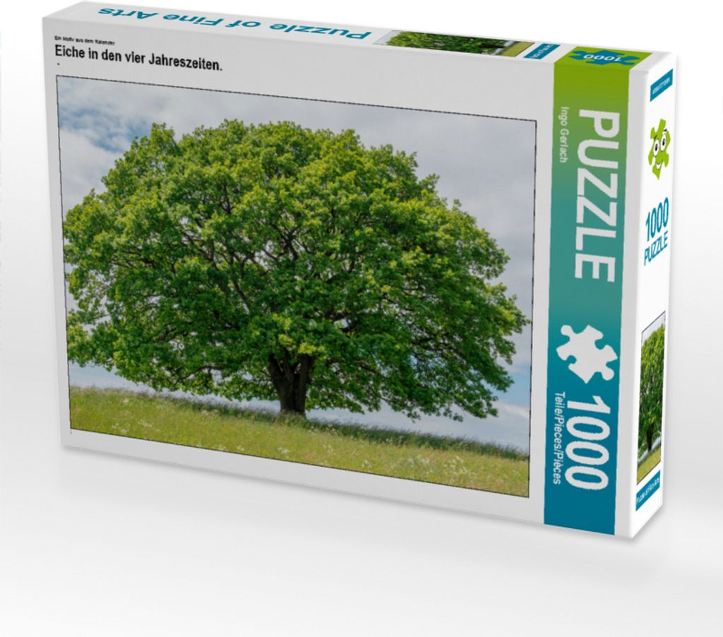 CALVENDO Puzzle Ein Motiv aus dem Kalender Eiche in den vier Jahreszeiten. | 1000 Teile Lege-Größe 64x48cm Foto-Puzzle für glückliche Stunden