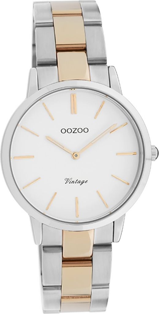 Oozoo Edelstahl Damen Uhr C20045 Armband silber rosegold Vintage Series D2UOC20045