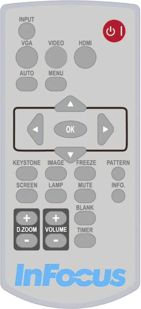 Télécommande InFocus Navigator 6 d'origine pour projecteur vidéo noir