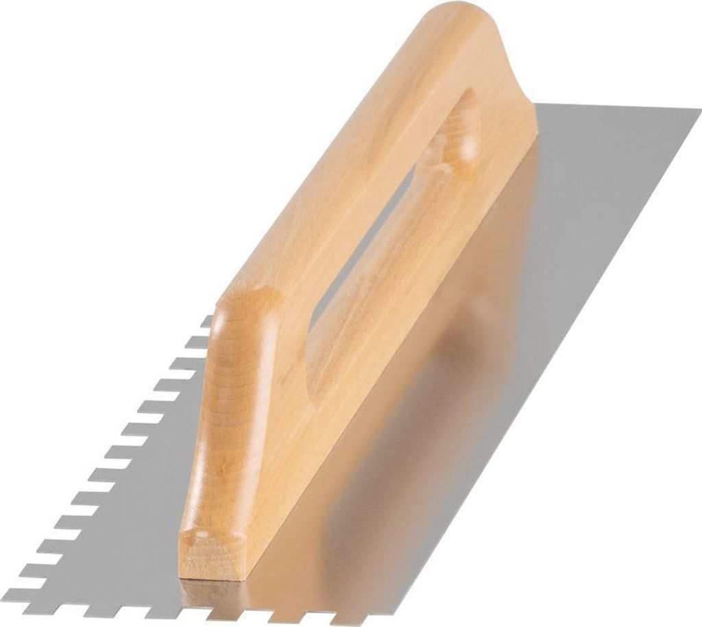 Glättkelle Strend Pro Premium, HardWood, Holzgriff, 480x130 mm, e10 mm, 0,7 mm, gerade, Edelstahl