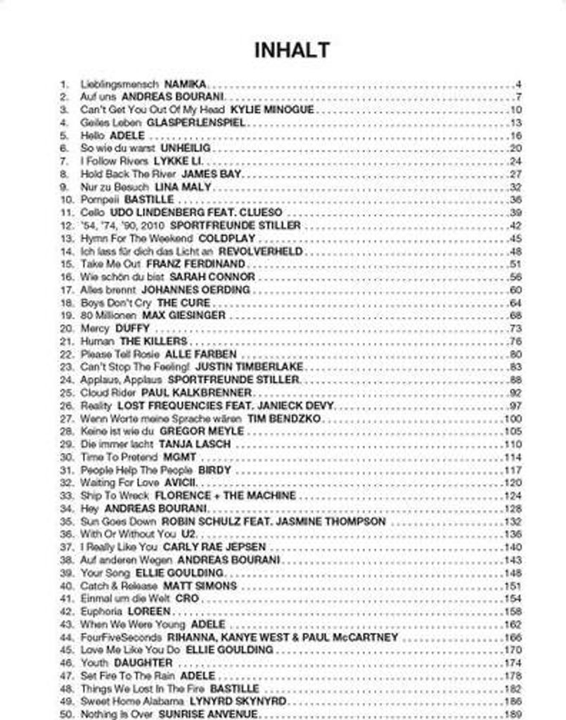 50 Hits in C-Dur: Rock & Pop