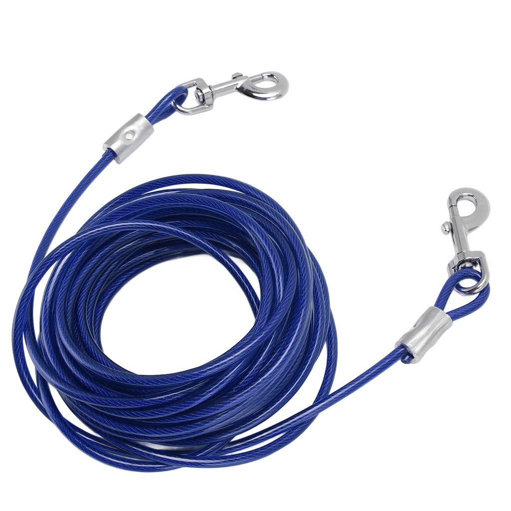 Hund Krawatte aus Kabel, Outdoor-Hund Krawatte aus Kabel, Stahldraht Hundeleine, Camping Hundeleine, Hund Krawatte aus Kabel für Camping, Double H...