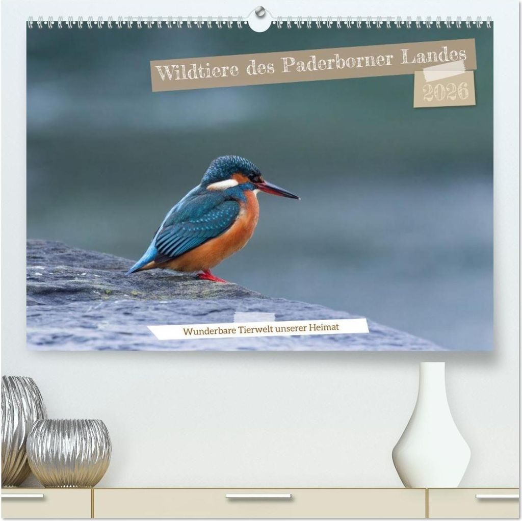 Wildtiere des Paderborner Landes (hochwertiger Premium Wandkalender 2026 DIN A2 quer), Kunstdruck in Hochglanz