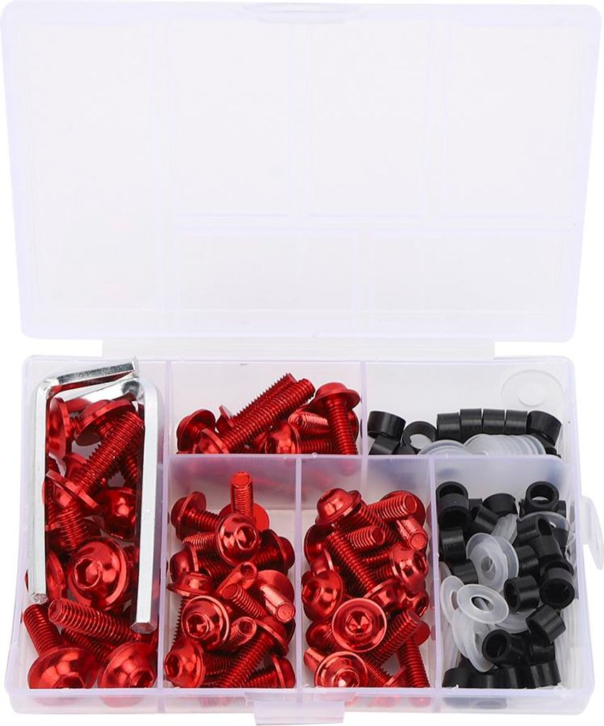 158pcs/Set Universal Verkleidungsschrauben Dichtungsschlüssel -Kit -Motorrad -Accessoired