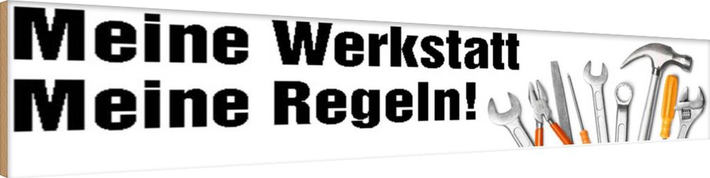vianmo Holzschild 10x46 cm meine Werstatt Regeln Werkzeug Auto Garage Werkstatt
