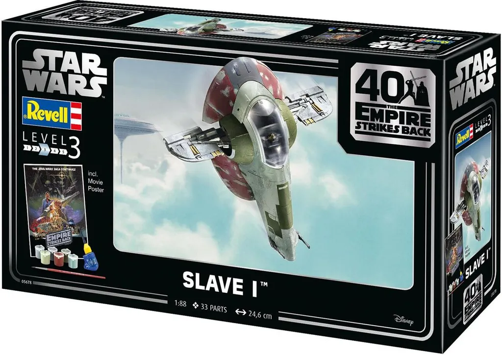 Maquette Slave I Revell avec Ailes Mobiles et Cockpit Détallé 1:88 Star Wars 05678
