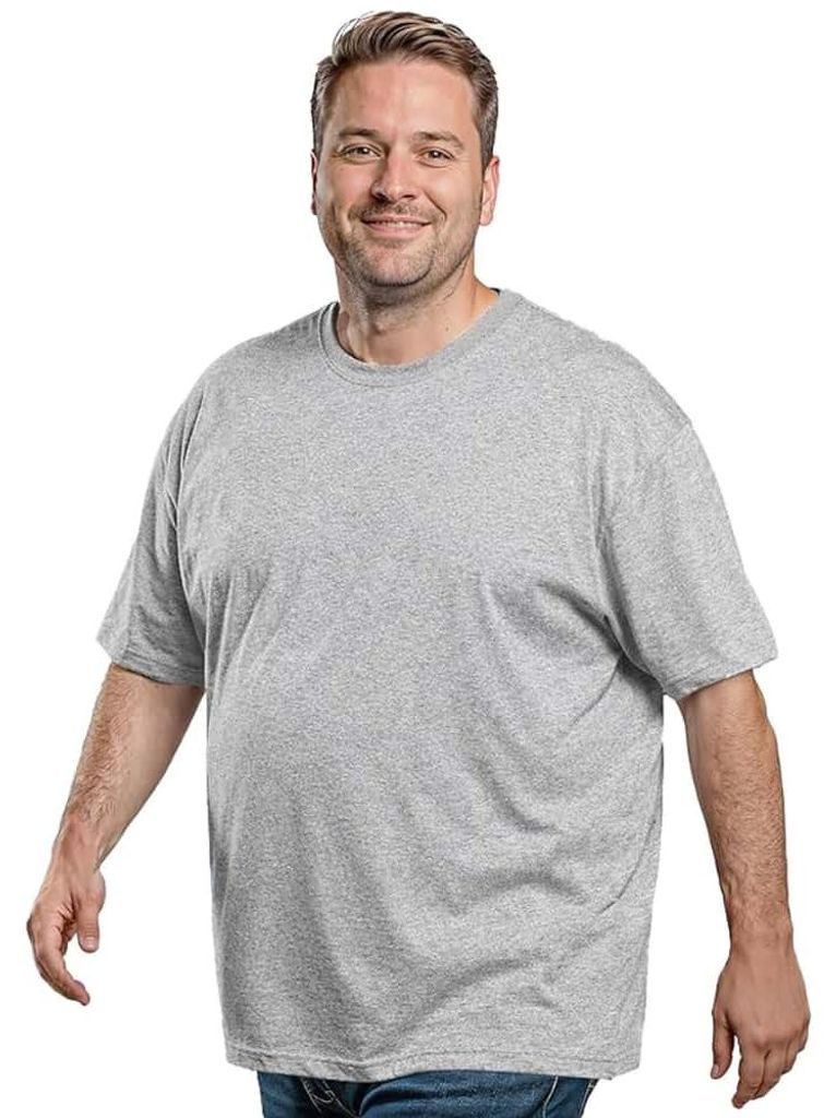 Logostar - Basic T-Shirt - Übergrößen bis 15XL - Heather Grey / M