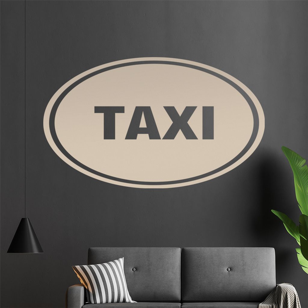 Taxi Wandtattoo in 6 Größen - Wandaufkleber Wall Sticker - Dekoration, Küche, Wohnzimmer, Schlafzimmer, Badezimmer
