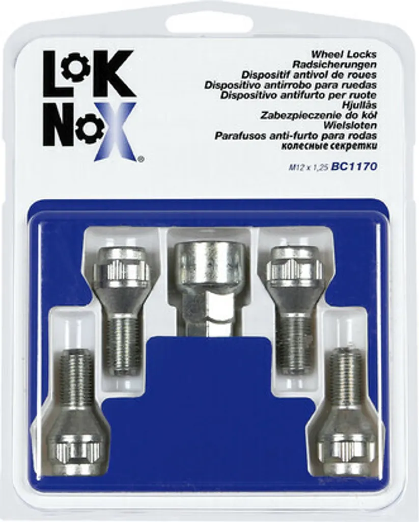 Anti-vol Roue : Kit 4 Vis Coniques Lok Nox A010 A050 Haute Qualité