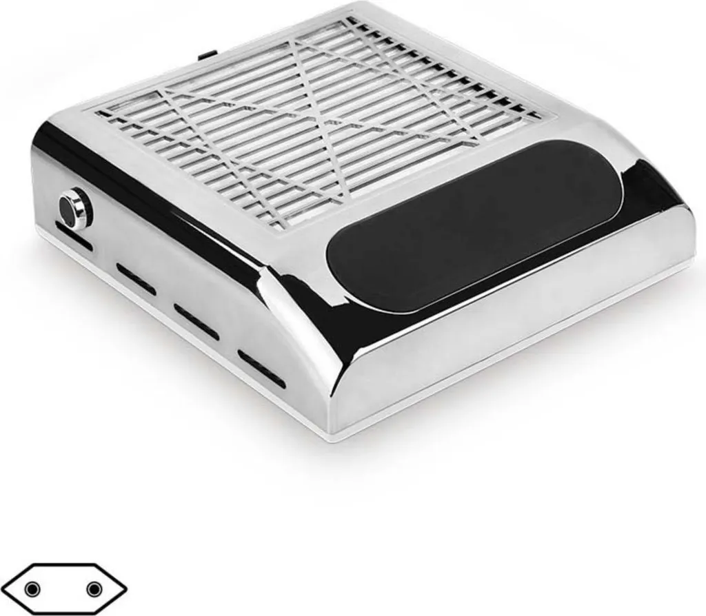 Aspirateur de manucure puissant 80W pour poussière d'ongles en argent