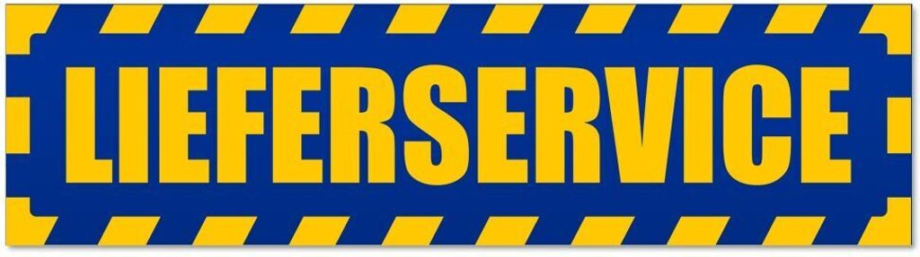 Kiwistar - Autoaufkleber - Blau - 30 x 8 cm - Lieferservice gestreift - Hinweis Aufkleber Sticker für Auto, Kfz, Fahrrad, PKW, LKW